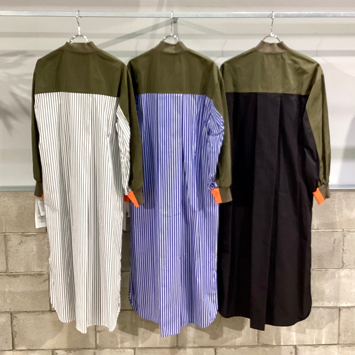 Risley(リズレー)別注MA-1切替シャツワンピース ストライプ