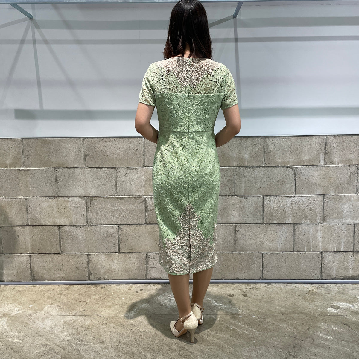 ネイビーシー grace continental フラワーフレームタイトドレス - 通販