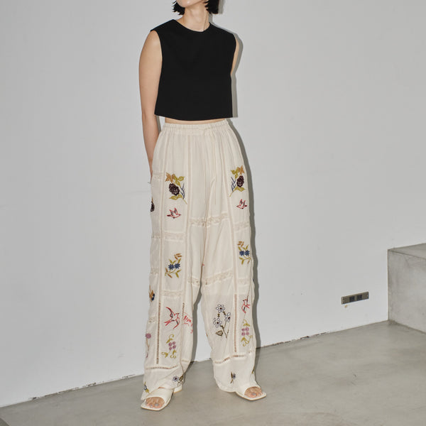 TODAYFUL/トゥデイフル Embroidery Patchwork Trousers（エンブロイ 