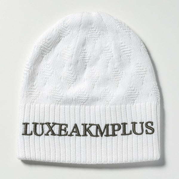 LUXEAKMPLUS(リュクスエイケイエムプラス)　ゴルフ ベーシックロゴニットキャップ