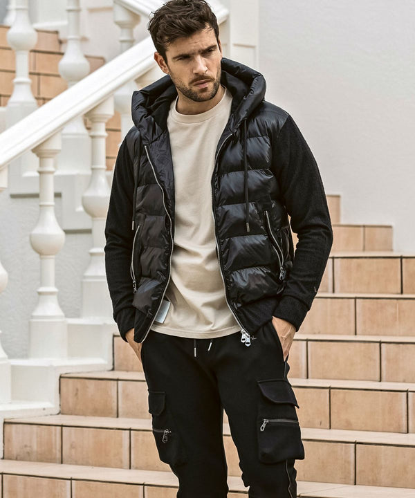 ウノピゥウノウグァーレトレリラックス　ブラックジャガードパデッドパーカー