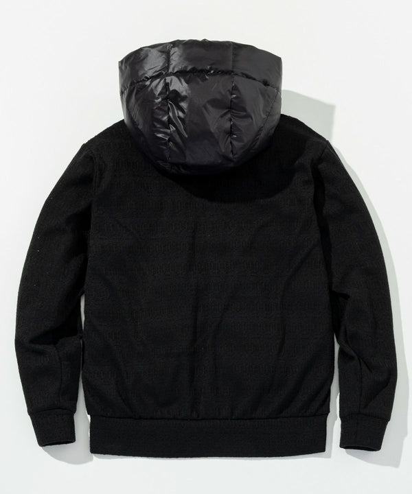 ウノピゥウノウグァーレトレリラックス　ブラックジャガードパデッドパーカー