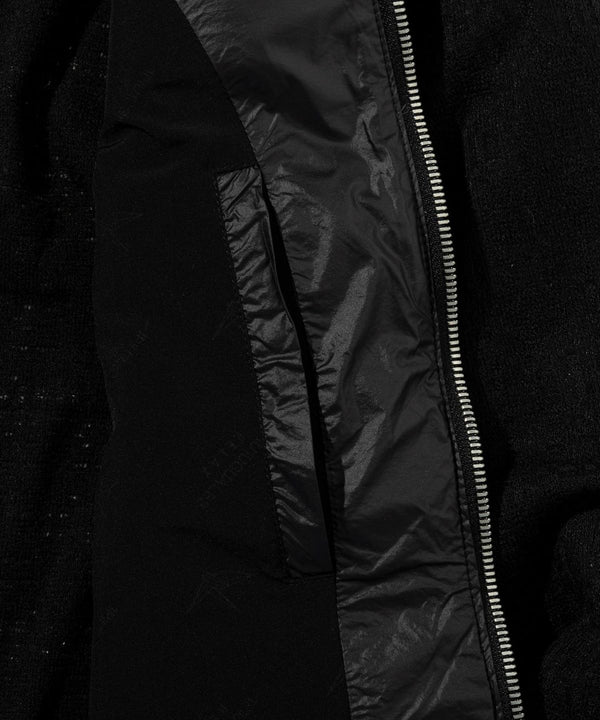 ウノピゥウノウグァーレトレリラックス　ブラックジャガードパデッドパーカー