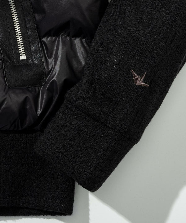 ウノピゥウノウグァーレトレリラックス　ブラックジャガードパデッドパーカー