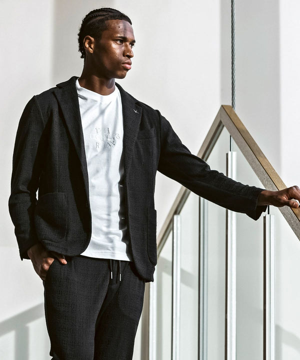 ウノピゥウノウグァーレトレリラックス　ブラックジャガードジャケット