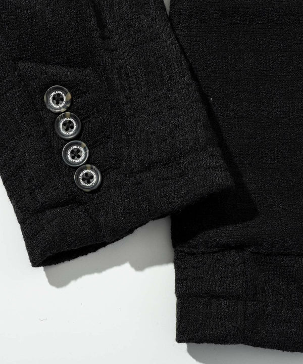 ウノピゥウノウグァーレトレリラックス　ブラックジャガードジャケット