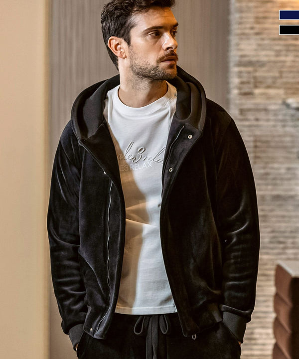 ウノピゥウノウグァーレトレリラックス　ヘビーベロアラップパーカー