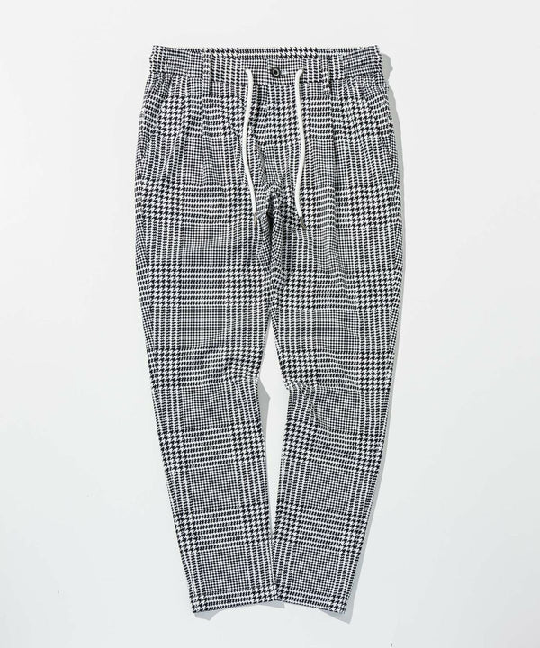 ウノピゥウノウグァーレトレリラックス　接触冷感グレンチェックナイロンスラックス