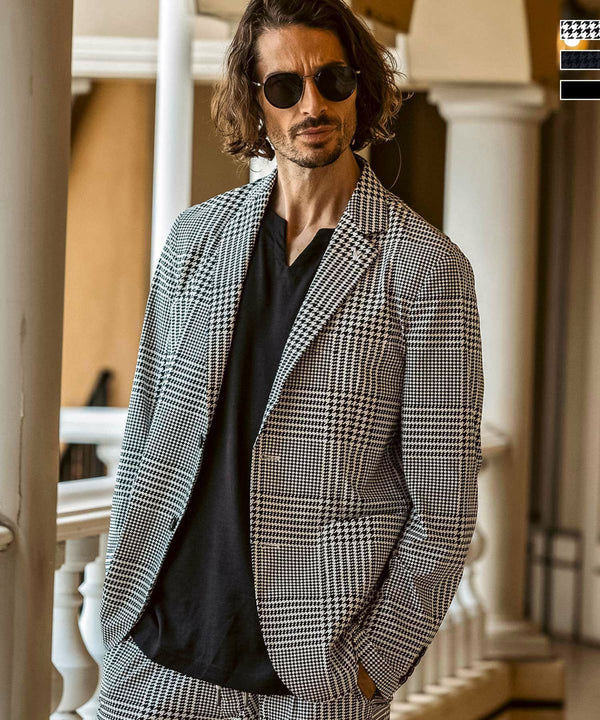 ウノピゥウノウグァーレトレリラックス　接触冷感グレンチェックナイロンジャケット