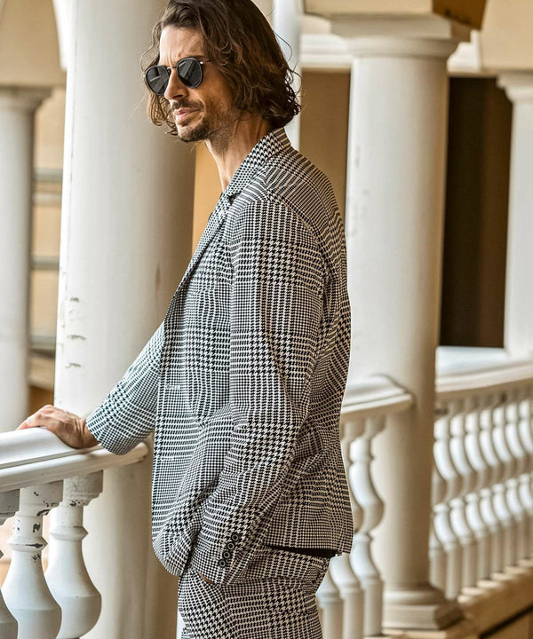 ウノピゥウノウグァーレトレリラックス　接触冷感グレンチェックナイロンジャケット