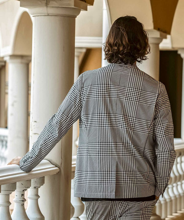 ウノピゥウノウグァーレトレリラックス　接触冷感グレンチェックナイロンジャケット