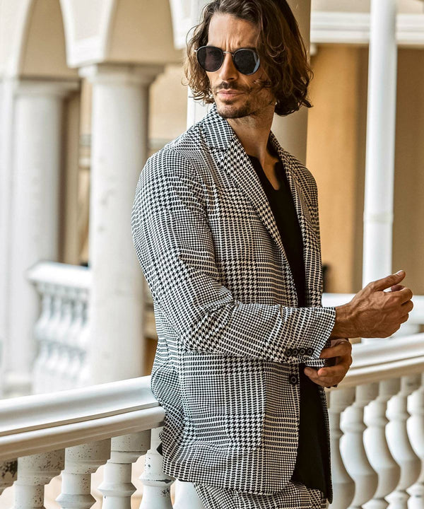 ウノピゥウノウグァーレトレリラックス　接触冷感グレンチェックナイロンジャケット