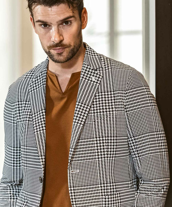 ウノピゥウノウグァーレトレリラックス　接触冷感グレンチェックナイロンジャケット