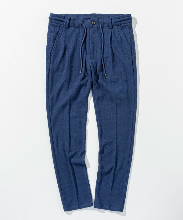 ウノピゥウノウグァーレトレリラックス　リネンブレンドジャガードスラックス