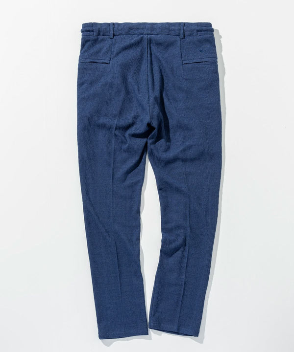 ウノピゥウノウグァーレトレリラックス　リネンブレンドジャガードスラックス