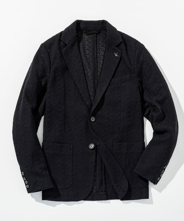 ウノピゥウノウグァーレトレリラックス　リネンブレンドジャガードジャケット