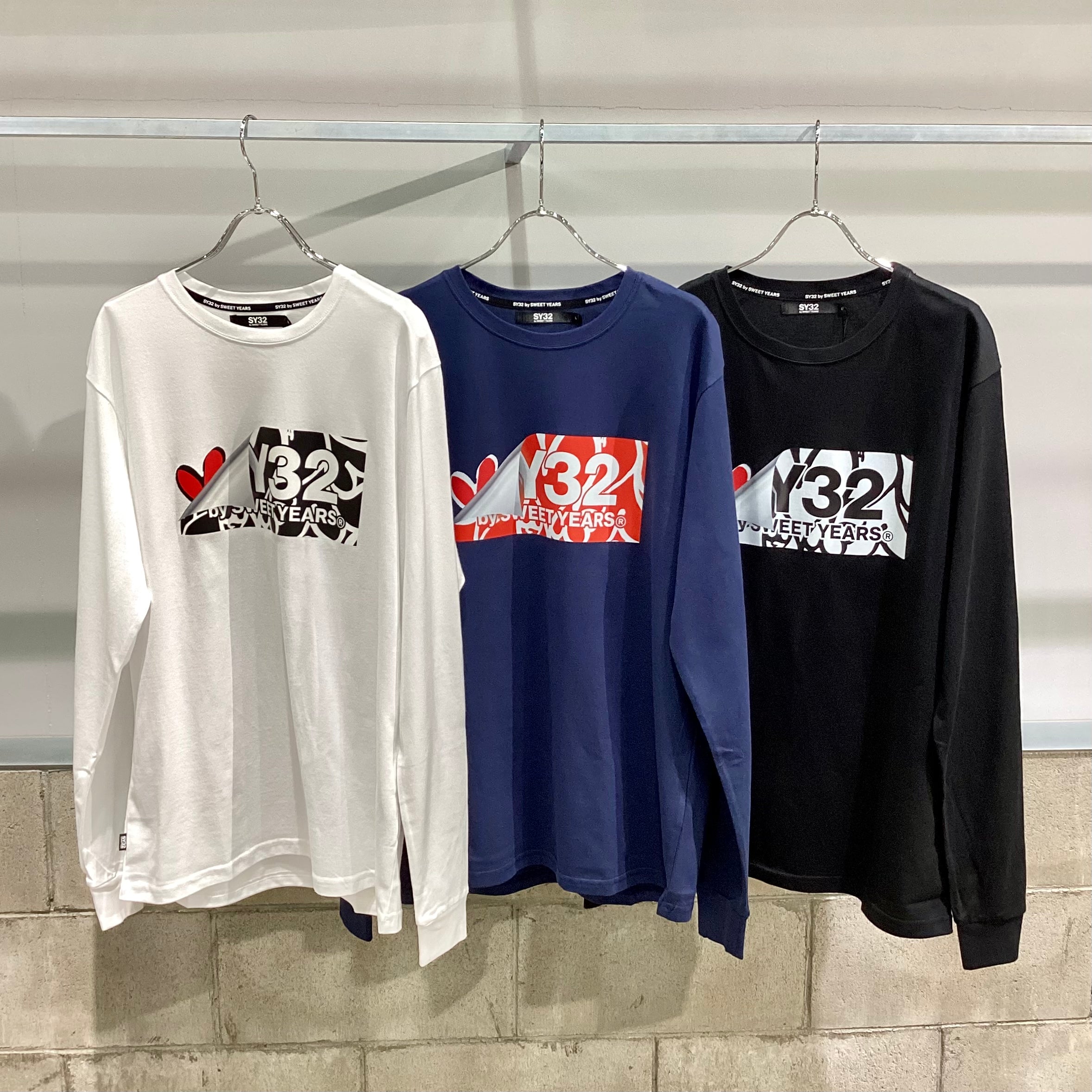 SY32 by SWEET YEARS/エスワイサーティーツーバイスウィートイヤーズ HEART DRIP BOX LOGO L/S TEE –  ラヴィアンローズ 公式サイト