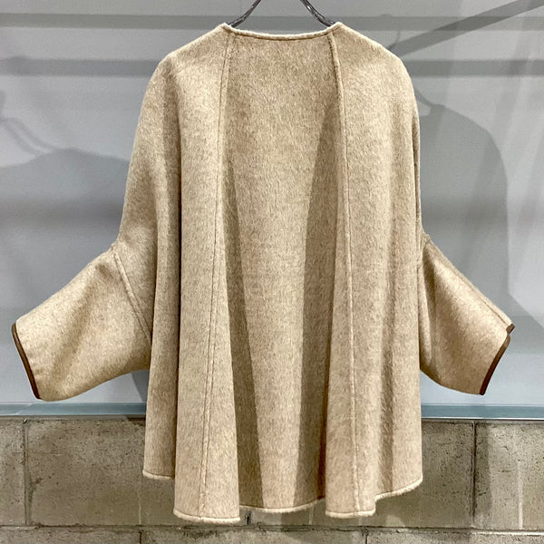 RISLEY/リズレイ　Reversible wool poncho coat(リバーシブルウールポンチョコート)
