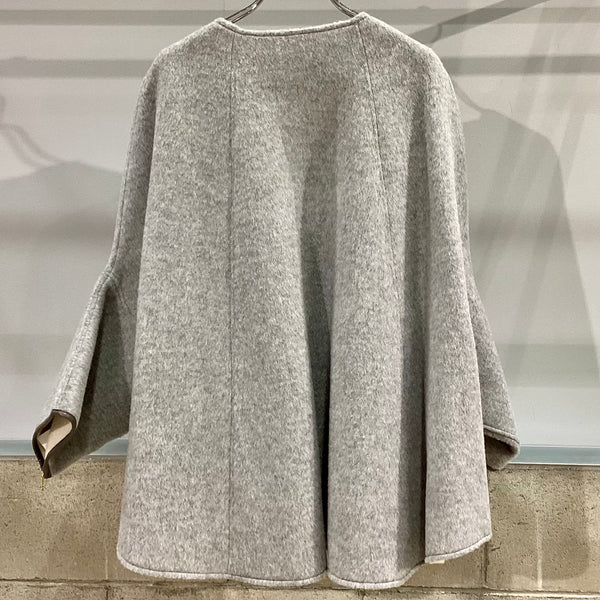 RISLEY/リズレイ Reversible wool poncho coat(リバーシブルウール