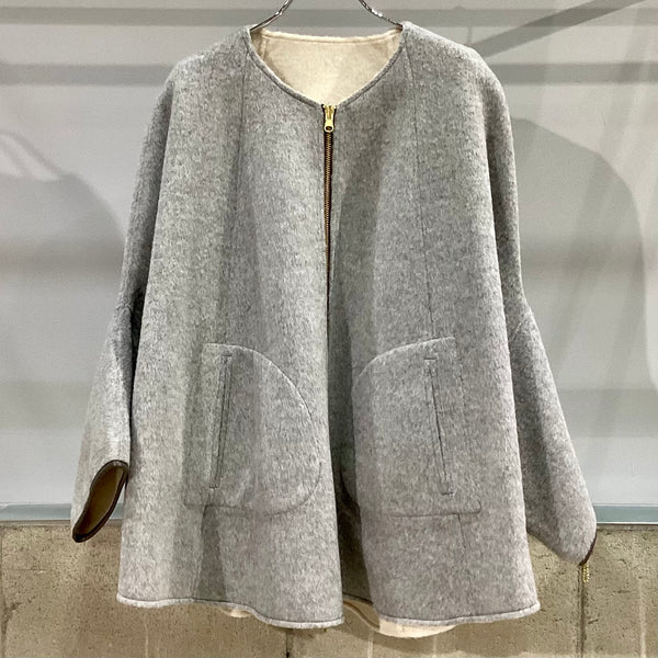 RISLEY/リズレイ Reversible wool poncho coat(リバーシブルウール