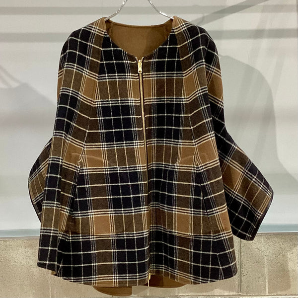 RISLEY/リズレイ Reversible wool poncho coat(リバーシブルウール