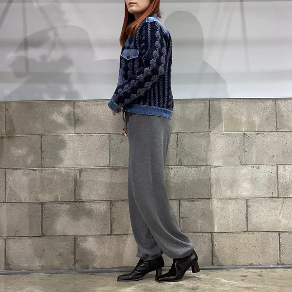 DOUBLE STANDARD CLOTHING ダブルスタンダードクロージング　DSC / デニムコンビハンドニットジャケット