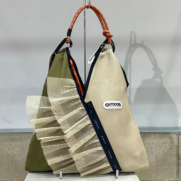 RISLEY/リズレイ　トライアングルフリルメッシュBAG