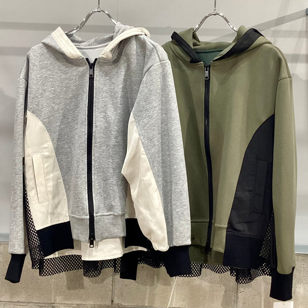 RISLEY/リズレイ　Back mesh hoodie(バックメッシュフーディ)