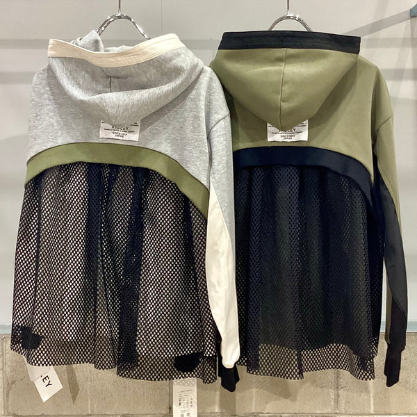 RISLEY/リズレイ　Back mesh hoodie(バックメッシュフーディ)