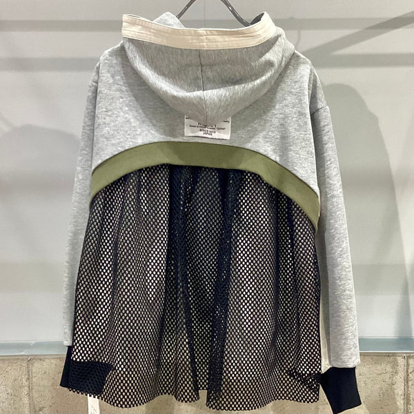 RISLEY/リズレイ　Back mesh hoodie(バックメッシュフーディ)
