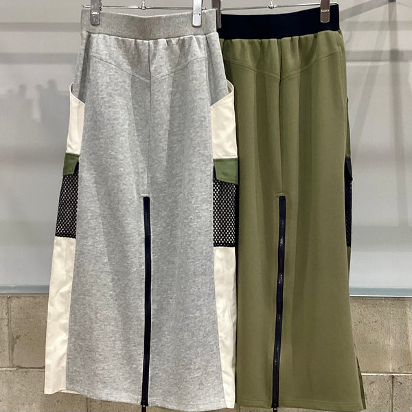 RISLEY/リズレイ　Two-tone zip skirt(ツートンジップスカート)