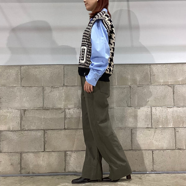 DOUBLE STANDARD CLOTHING ダブルスタンダードクロージング　DSC / Dロゴ刺繍 ニットベスト