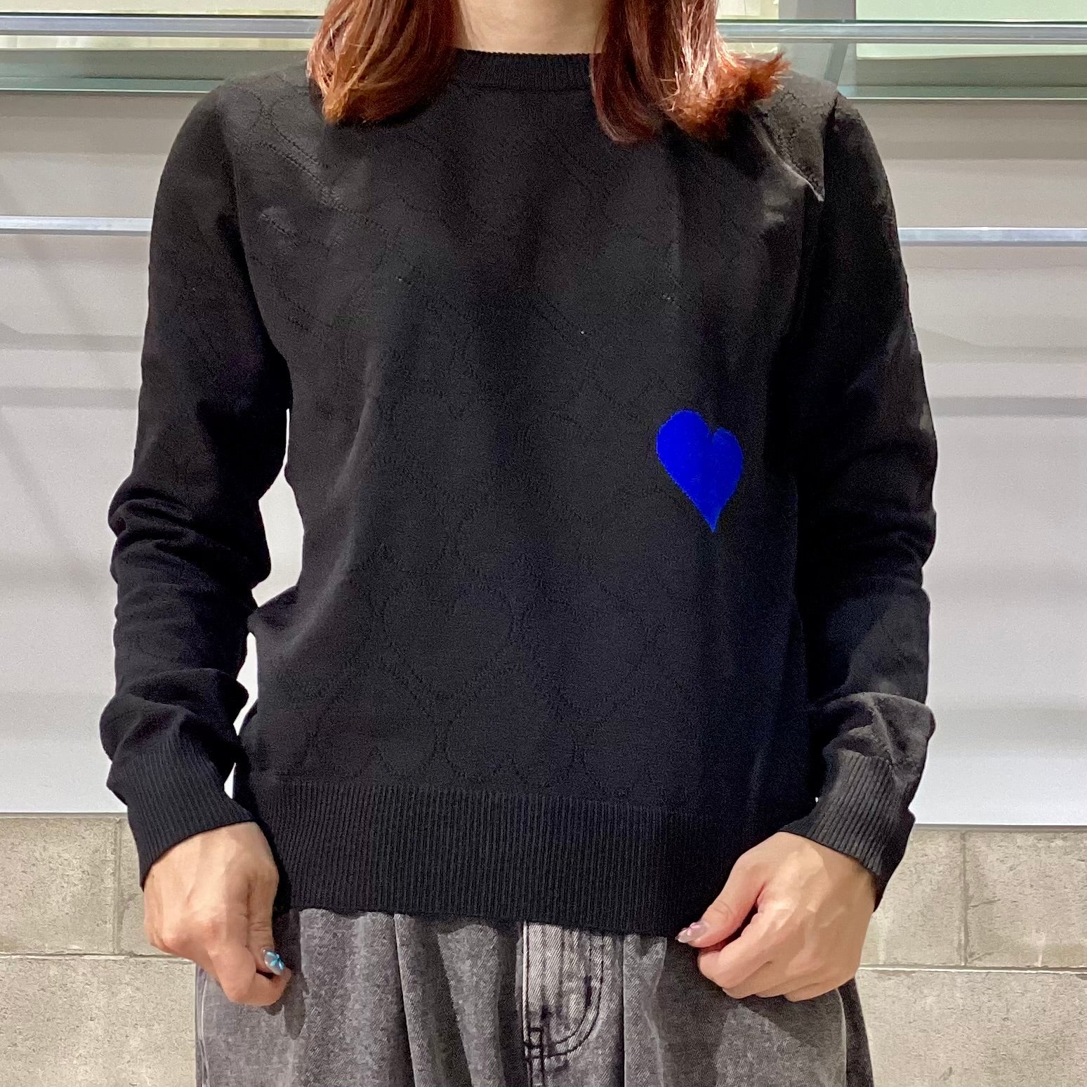 DOUBLE STANDARD CLOTHING ハート ニットカーディガン DOUBLE STANDARD CLOTHING カーディガン ハート刺繍カーディガン