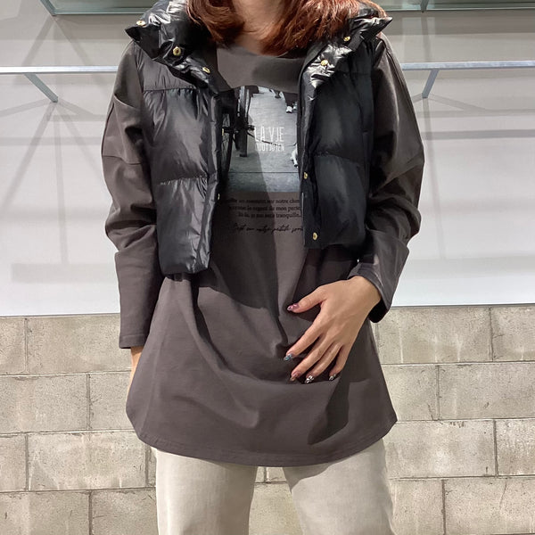 RISLEY/リズレイ　裾取外しダウンベスト