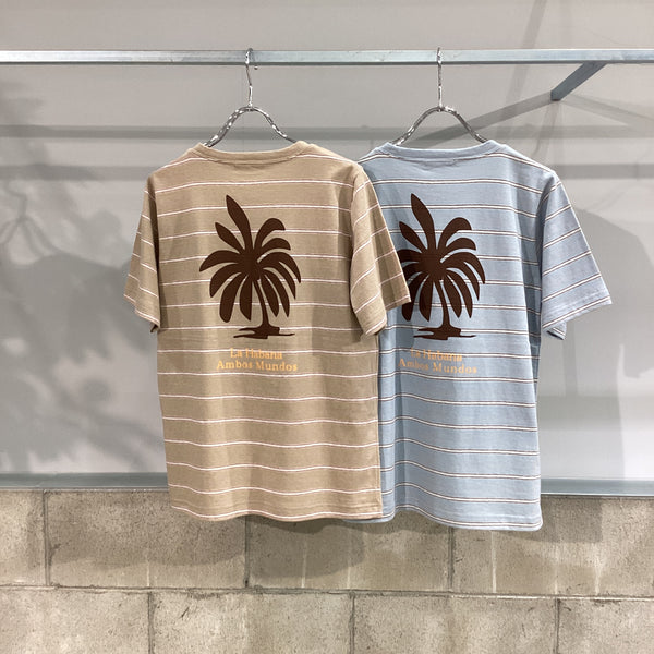 DOUBLE STANDARD CLOTHING ダブルスタンダードクロージング　DSC / マルチボーダー ロゴ刺繍Tシャツ