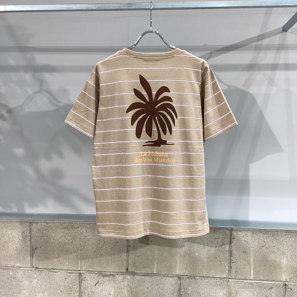 DOUBLE STANDARD CLOTHING ダブルスタンダードクロージング　DSC / マルチボーダー ロゴ刺繍Tシャツ