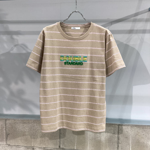 DOUBLE STANDARD CLOTHING ダブルスタンダードクロージング　DSC / マルチボーダー ロゴ刺繍Tシャツ