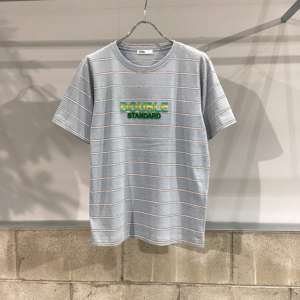 DOUBLE STANDARD CLOTHING ダブルスタンダードクロージング　DSC / マルチボーダー ロゴ刺繍Tシャツ