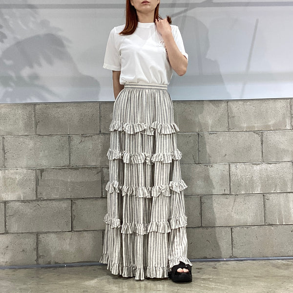 DOUBLE STANDARD CLOTHING ダブルスタンダードクロージング　DSC / ストライプフリルスカート