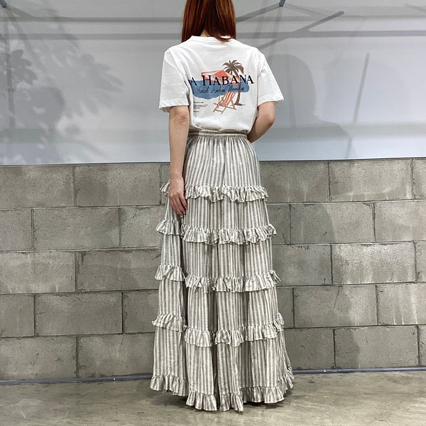 DOUBLE STANDARD CLOTHING ダブルスタンダードクロージング　DSC / ストライプフリルスカート