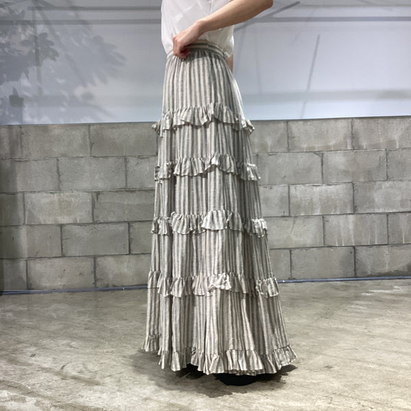 DOUBLE STANDARD CLOTHING ダブルスタンダードクロージング　DSC / ストライプフリルスカート