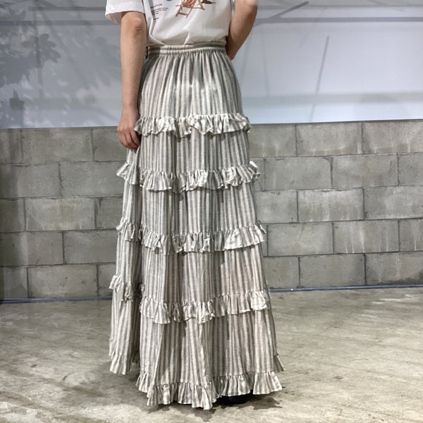 DOUBLE STANDARD CLOTHING ダブルスタンダードクロージング　DSC / ストライプフリルスカート