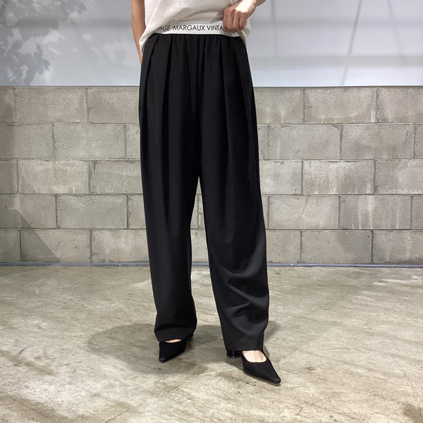 MARGAUX VINTAGE/マルゴーヴィンテージ　ロゴウエストタックパンツ