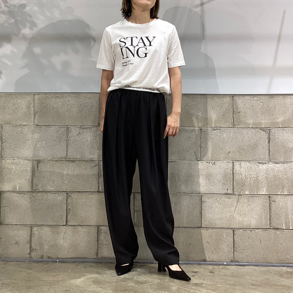 MARGAUX VINTAGE/マルゴーヴィンテージ　ロゴウエストタックパンツ