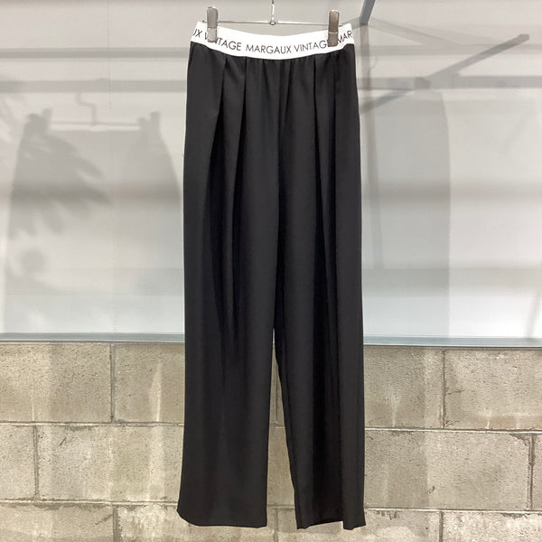 MARGAUX VINTAGE/マルゴーヴィンテージ　ロゴウエストタックパンツ