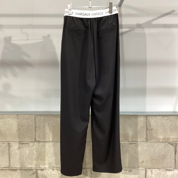 MARGAUX VINTAGE/マルゴーヴィンテージ　ロゴウエストタックパンツ