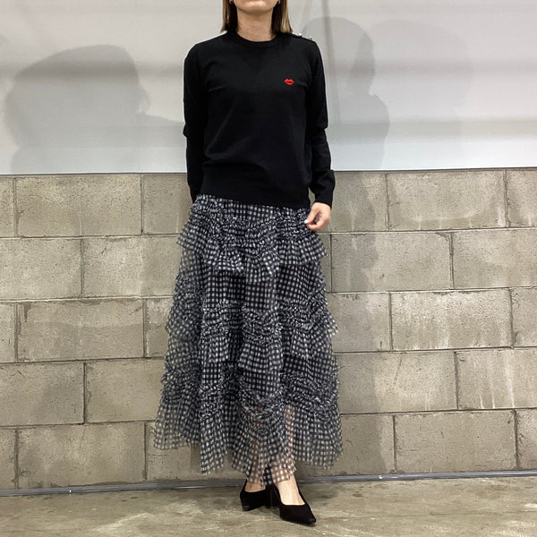 DOUBLE STANDARD CLOTHING ダブルスタンダードクロージング　ギンガムチュールティアードスカート