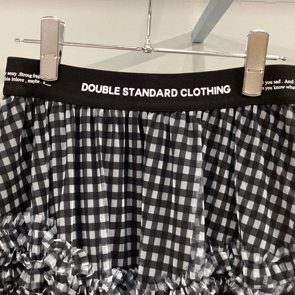 DOUBLE STANDARD CLOTHING ダブルスタンダードクロージング　ギンガムチュールティアードスカート