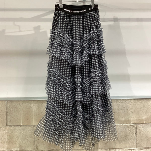 DOUBLE STANDARD CLOTHING ダブルスタンダードクロージング　ギンガムチュールティアードスカート