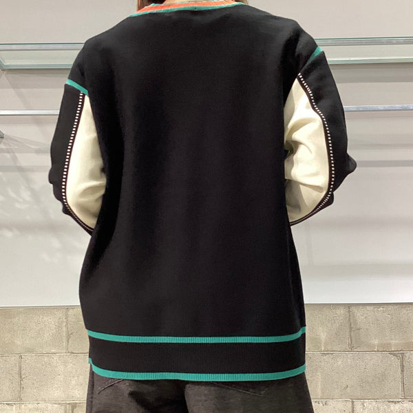 DOUBLE STANDARD CLOTHING ダブルスタンダードクロージング　DSC / レトロカラーダブルジャガードカーデ